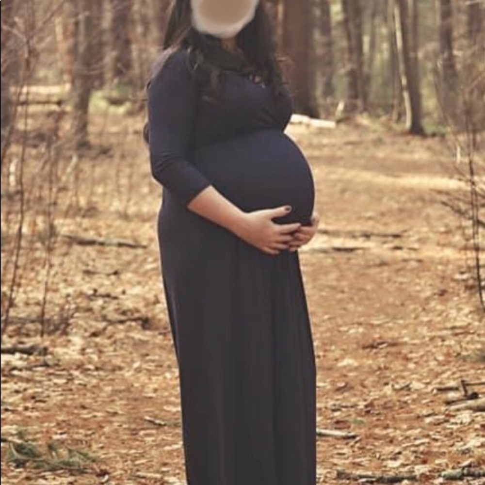 Navy Maternity Dress